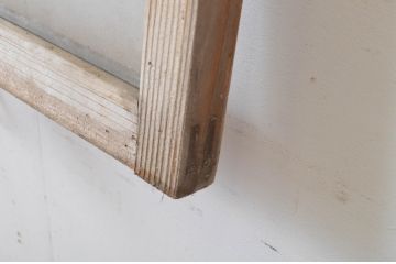 建具アンティーク　古い木味が魅力的な明り取り2枚セット(明かり取り、欄間)(R-065039)