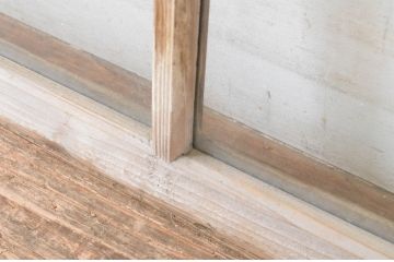 建具アンティーク　古い木味が魅力的な明り取り2枚セット(明かり取り、欄間)(R-065039)