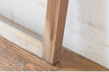 建具アンティーク　古い木味が魅力的な明り取り2枚セット(明かり取り、欄間)(R-065039)