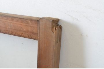 建具アンティーク　古い木味が魅力的な明り取り2枚セット(明かり取り、欄間)(R-065039)