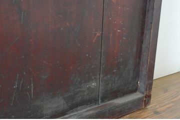 アンティーク建具　希少　漆職人工房の味わい深い室戸4枚セット(むろと、引き戸、横桟板戸、窓)(R-065040)