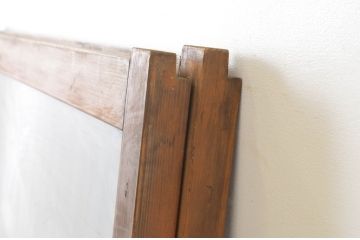 ビンテージ建具　和モダンな雰囲気を醸し出す組子入り書院ガラス戸2枚セット(窓、書院戸、引き戸、ヴィンテージ)(R-065042)