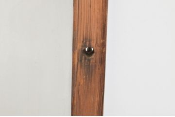 アンティーク建具　古い木味の腰板付きガラス窓4枚セット(ガラス戸、引き戸)(R-065043)