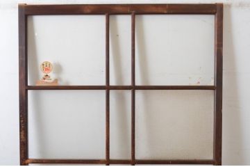 アンティーク建具　大正ロマン　ノスタルジックな雰囲気の幅広ガラス戸1枚(引き戸)(R-065051)