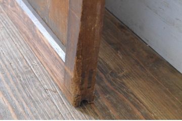 アンティーク建具　大正ロマン　ノスタルジックな雰囲気の幅広ガラス戸1枚(引き戸)(R-065051)