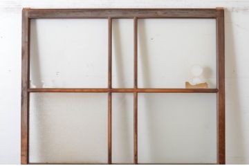 アンティーク建具　大正ロマン　ノスタルジックな雰囲気の幅広ガラス戸1枚(引き戸)(R-065051)