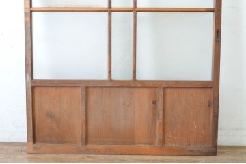 アンティーク建具　大正ロマン　ノスタルジックな雰囲気の幅広ガラス戸1枚(引き戸)(R-065051)