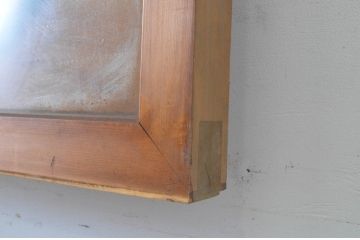 アンティーク建具　松竹梅　両面ガラス彫刻欄間2枚セット(明かり取り、明り取り、建具)(R-065052)