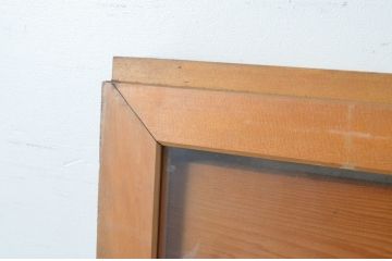 アンティーク建具　松竹梅　両面ガラス彫刻欄間2枚セット(明かり取り、明り取り、建具)(R-065052)