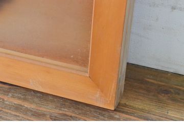 アンティーク建具　松竹梅　両面ガラス彫刻欄間2枚セット(明かり取り、明り取り、建具)(R-065052)