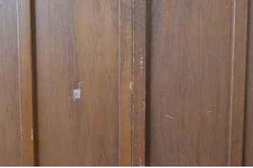 レトロ建具　昭和なデザインのモールガラス入り引き戸2枚セット(ガラス戸)(R-065060)