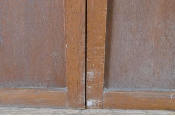 レトロ建具　昭和なデザインのモールガラス入り引き戸2枚セット(ガラス戸)(R-065060)