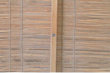 レトロ建具　シンプルなデザインの夏戸2枚セット(簾戸、御簾戸、簀戸、葭戸、夏障子、すど、引き戸)(R-065063)