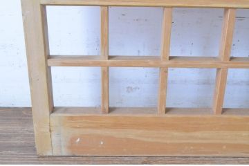 レトロ建具　シンプルなデザインの夏戸2枚セット(簾戸、御簾戸、簀戸、葭戸、夏障子、すど、引き戸)(R-065063)