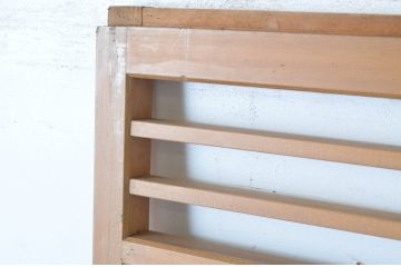 レトロ建具　シンプルなデザインの夏戸2枚セット(簾戸、御簾戸、簀戸、葭戸、夏障子、すど、引き戸)(R-065063)
