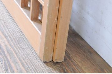 レトロ建具　シンプルなデザインの夏戸2枚セット(簾戸、御簾戸、簀戸、葭戸、夏障子、すど、引き戸)(R-065063)