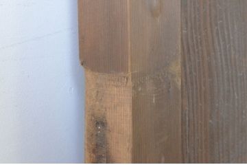 アンティーク建具　総杉材・一枚板　両開き　経年の古い木の質感が魅力の門扉一対(2枚セット、蔵戸、建具、玄関戸、玄関ドア)(R-065064)