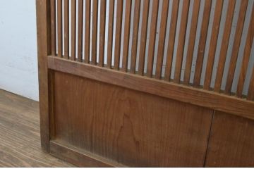 アンティーク建具　落ち着いた雰囲気を演出する格子戸2枚セット(引き戸、建具)(R-065065)