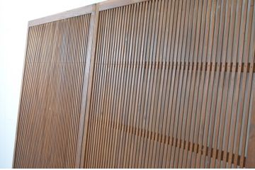 アンティーク建具　落ち着いた雰囲気を演出する格子戸2枚セット(引き戸、建具)(R-065065)