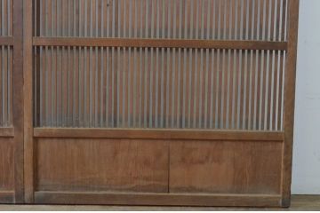 アンティーク建具　落ち着いた雰囲気を演出する格子戸2枚セット(引き戸、建具)(R-065065)