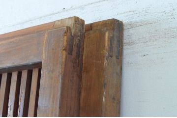 アンティーク建具　落ち着いた雰囲気を演出する格子戸2枚セット(引き戸、建具)(R-065065)