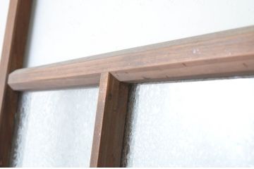 アンティーク建具　大正ロマン　懐かしい雰囲気のガラス戸2枚セット(引き戸)(R-065066)