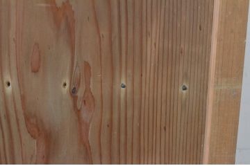 アンティーク建具　大正ロマン　懐かしい雰囲気のガラス戸2枚セット(引き戸)(R-065066)