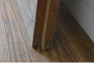 アンティーク建具　大正ロマン　懐かしい雰囲気のガラス戸2枚セット(引き戸)(R-065066)