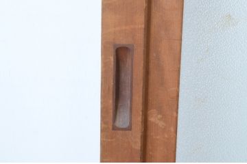 アンティーク建具　お洒落な組子格子が目を引くガラス戸3枚セット(引き戸、建具)(R-065068)