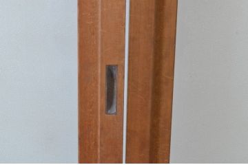 アンティーク建具　お洒落な組子格子が目を引くガラス戸3枚セット(引き戸、建具)(R-065068)
