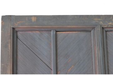 アンティーク建具　大正ロマンハイカラデザイン!　凝った作りのガラス扉1枚(ドア、開き戸)(R-065070)