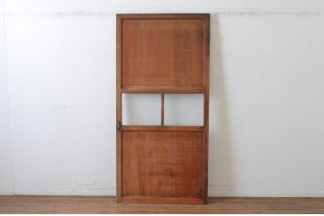 アンティーク建具　レトロなデザインのガラス帯の扉(ドア、建具)(R-065071)