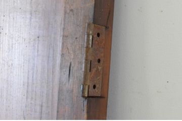 アンティーク建具　レトロなデザインのガラス帯の扉(ドア、建具)(R-065071)