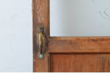 アンティーク建具　レトロなデザインのガラス帯の扉(ドア、建具)(R-065071)