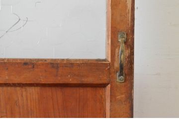 アンティーク建具　レトロなデザインのガラス帯の扉(ドア、建具)(R-065071)