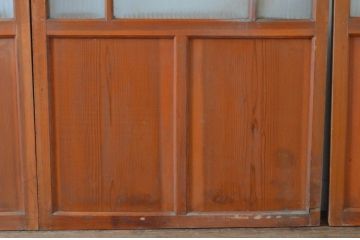 アンティーク建具　大正ロマンの雰囲気香るモールガラス戸4枚セット(引き戸)(R-065072)
