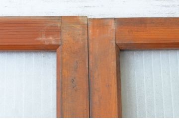 アンティーク建具　大正ロマンの雰囲気香るモールガラス戸4枚セット(引き戸)(R-065072)