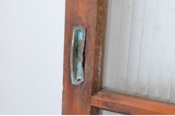 アンティーク建具　大正ロマンの雰囲気香るモールガラス戸4枚セット(引き戸)(R-065072)