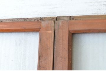 アンティーク建具　大正ロマンの雰囲気香るモールガラス戸4枚セット(引き戸)(R-065072)