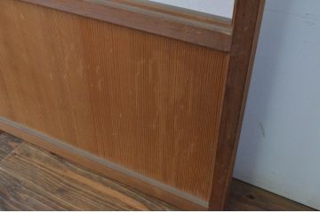 アンティーク建具　上手物!!　腰板柾目に横桟の高級　障子戸4枚セット(引き戸)(R-065076)