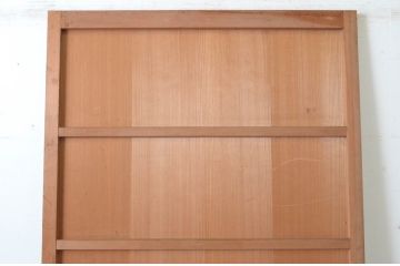  アンティーク建具　上手物!!　美しい柾目　真鍮つまみ付き　板戸扉1枚(舞良戸、帯戸、ドア)(R-065080)