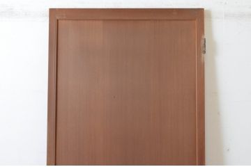 アンティーク建具　上手物!!　美しい柾目　真鍮ノブ付き　舞良戸扉1枚(まいらど、板戸、ドア)(R-065083)