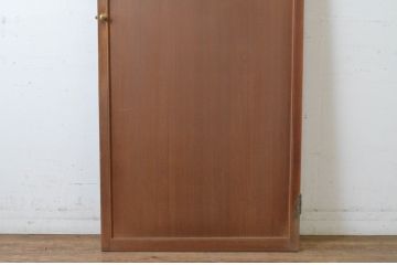 アンティーク建具　上手物!!　美しい柾目　真鍮ノブ付き　舞良戸扉1枚(まいらど、板戸、ドア)(R-065083)