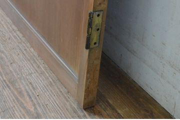 アンティーク建具　上手物!!　美しい柾目　つまみ付き　板戸扉1枚(舞良戸、帯戸、ドア)(R-065084)