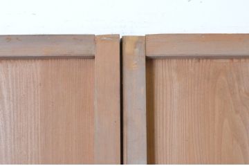 アンティーク建具　経年を感じる風合いが味わい深い雨戸4枚セット(板戸、引き戸)(R-065085)