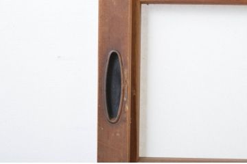 アンティーク建具　上手物!!　腰板杉材笹木の　高級障子戸2枚セット(引き戸)(R-065087)