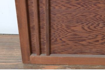 アンティーク建具　上手物!!　腰板杉材笹木の　高級障子戸2枚セット(引き戸)(R-065087)