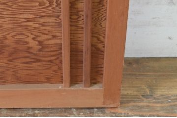 アンティーク建具　上手物!!　腰板杉材笹木の　高級障子戸2枚セット(引き戸)(R-065087)