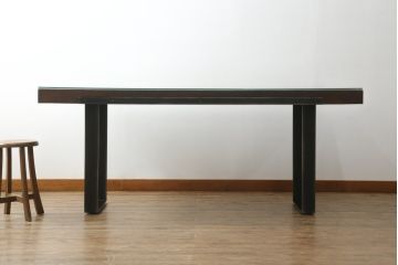 中古　ビーナ(bina)　グラハム(GRAHAM DINING TABLE)　アスプルンド(ASPLUND)取り扱い　味わいのある古材を使用したダイニングテーブル(2人掛け、4人掛け、食卓、作業台、サスティナビリティ)(定価約25万円)(R-065133)