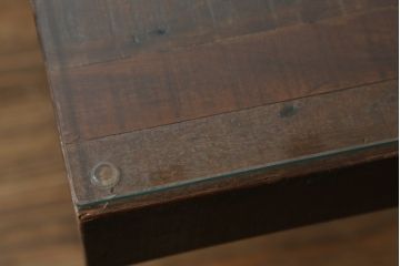 中古　ビーナ(bina)　グラハム(GRAHAM DINING TABLE)　アスプルンド(ASPLUND)取り扱い　味わいのある古材を使用したダイニングテーブル(2人掛け、4人掛け、食卓、作業台、サスティナビリティ)(定価約25万円)(R-065133)